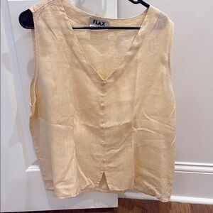 Flax Buttercup Yellow Sleeveless Tank Top